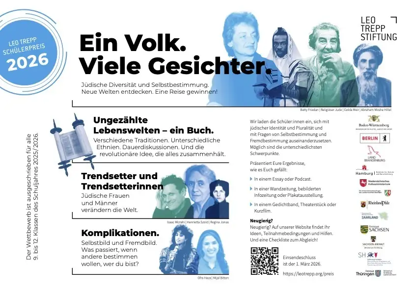 Flyer des Leo Trepp Schülerpreises 2026